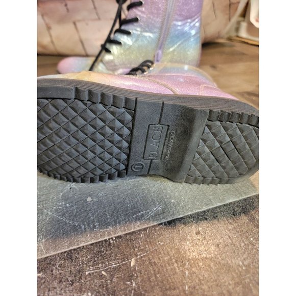 Children's Place girl 1 boots sparkly glitter rainbow - Picture 8 of 8